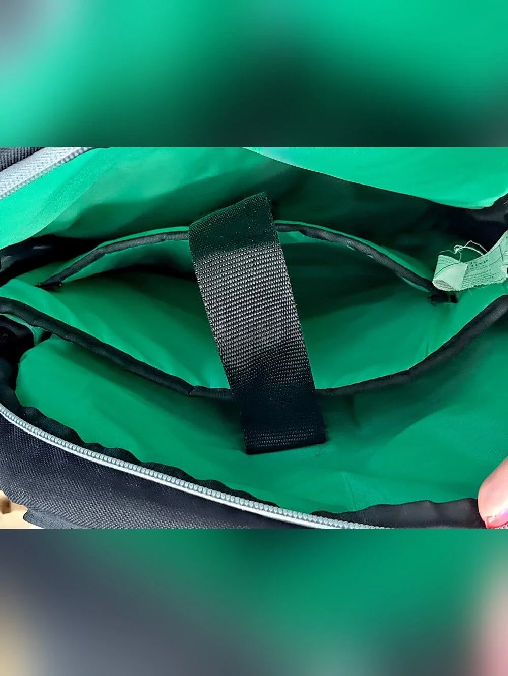 HP Black Laptop Backpack with Green Accents